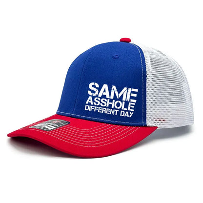 🧢 Same A-Hole Different Day Trucker Hat | Funny Adjustable Snapback Gift