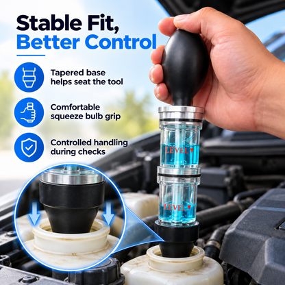 🔧 Dual-Chamber Head Gasket Leak Tester – Visual Combustion Leak Check Tool