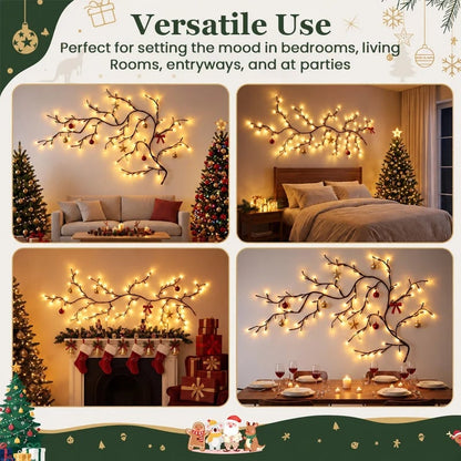 Enchanted Willow Vine Christmas Lights – 8 Lighting Modes & Warm White Glow