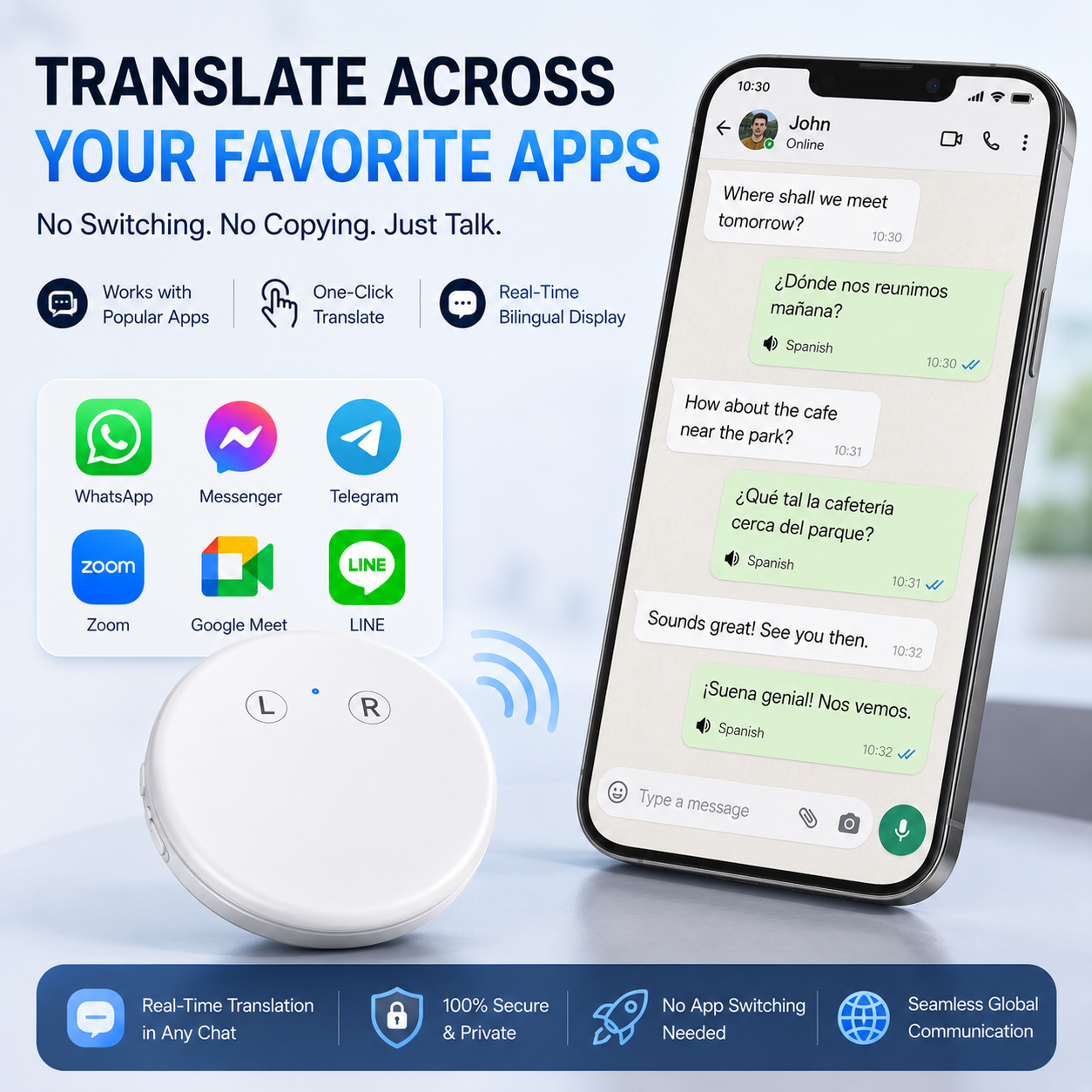 🌍 AI Language Translator Device – Real-Time Two-Way Voice Translator with Multi-Language Support 🎙️