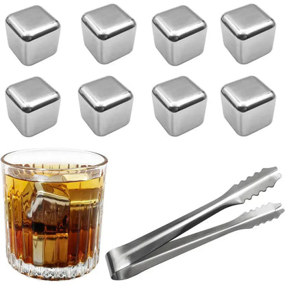 🔥 50% OFF TODAY | Stainless Steel Whiskey Stones – Chill Drinks Without Dilution 🥃