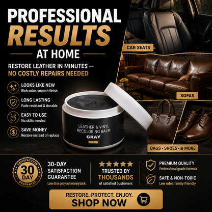 ✨Leather & Vinyl Recoloring Balm Kit – Restore Faded Seats, Sofas & Shoes