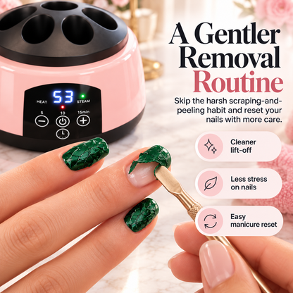 💅Electric Gel Nail Polish Steam Remover – At-Home Manicure Removal Device