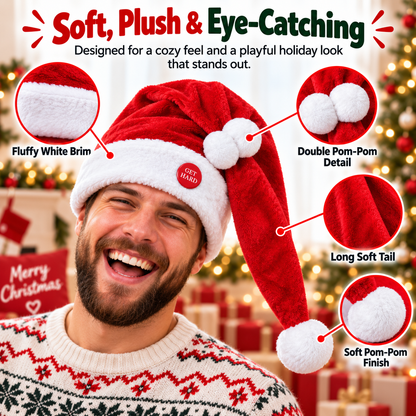 🎅 Moving Santa Hat – Funny Animated Christmas Party Hat with Swinging Tail