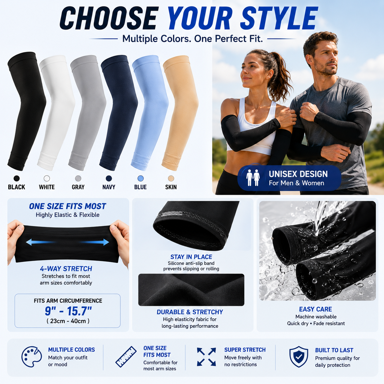 🔥 50% OFF | ☀️ UPF 50+ Cooling Sun Sleeves – Stay Cool & Protected Outdoors