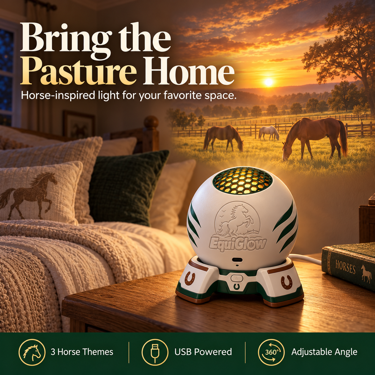 🐴360° Smart Horse Scene Projector | A Little Ranch in Your Room