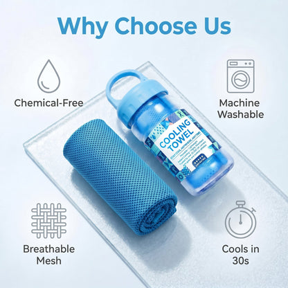 ✨⏰Last Day Buy 1 Get 1 Free❄💦Cold Sweat Towel You Can Use Anywhere, Anytime! Reusable Soft Absorbent Cooling Portable– US Ready!