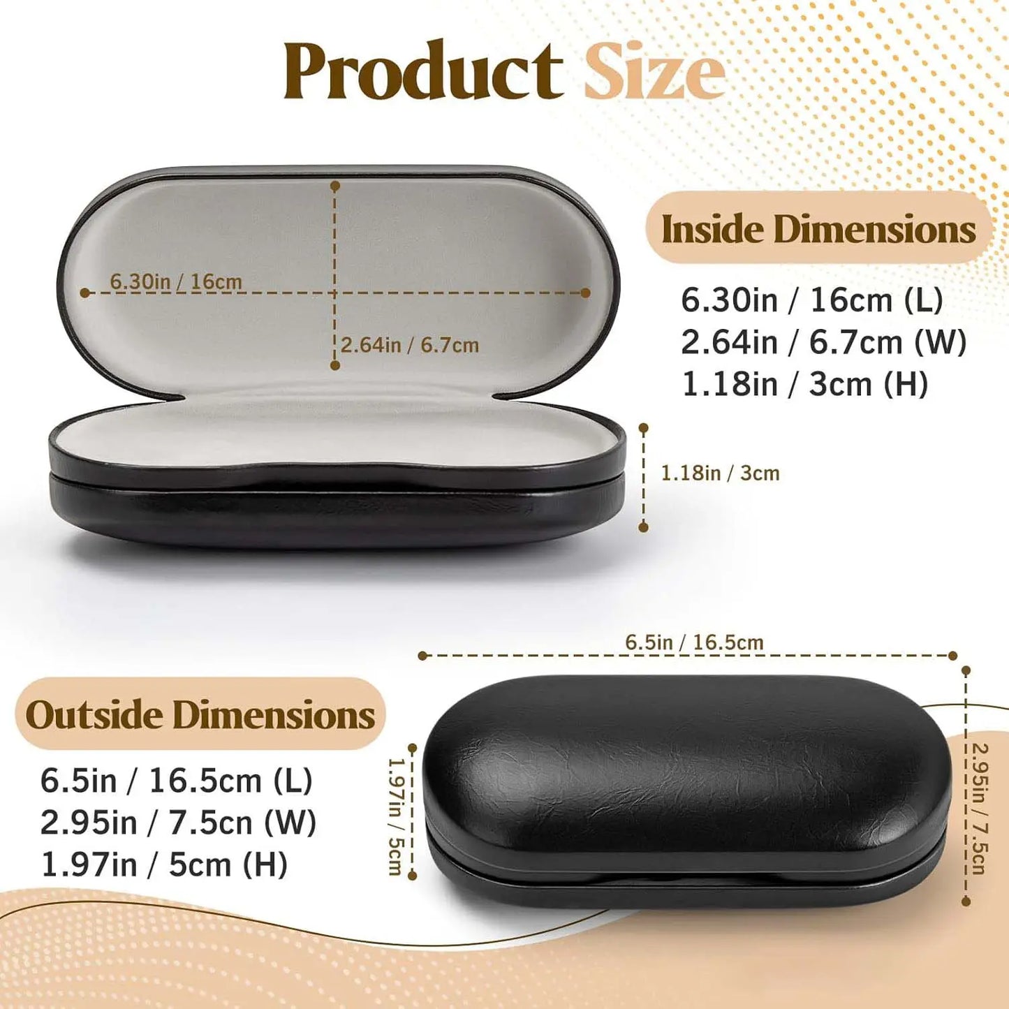 2 in 1 Portable Contact Lens and Glasses Case with Mirror