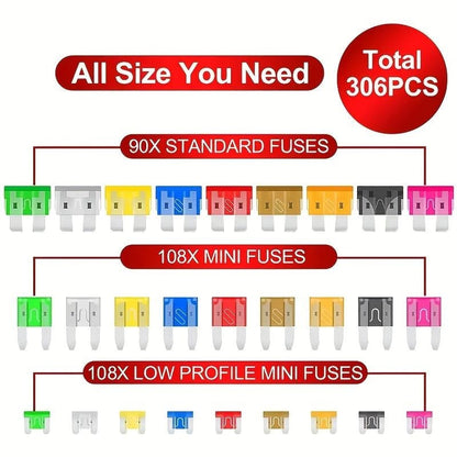 🔥306PCS&Car Blade Fuse Assortment Set