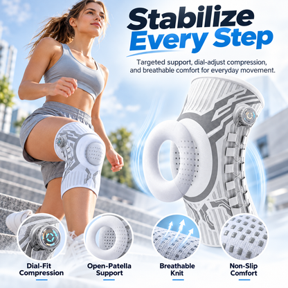 🔥🦵 360° Adjustable Knee Support Brace 💪✨ Dial-Fit Compression, Non-Slip Design & Breathable Comfort 🚶‍♀️🏃‍♂️ Stay Active with Confidence!