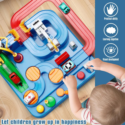 Kids Race Track Adventure Toy with 5 Mini Cars