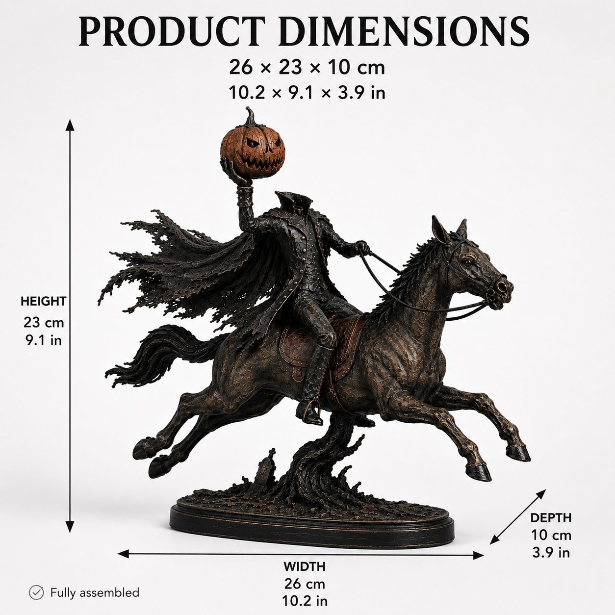 🎃🏇Midnight Chase Headless Horseman Statue(✨Same as the video)