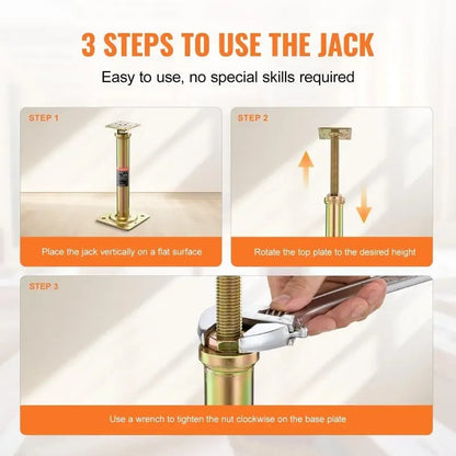 🔩 Heavy-Duty Adjustable Support Jack Posts | Galvanized Steel Temporary Support for Basement Repair & House Renovation