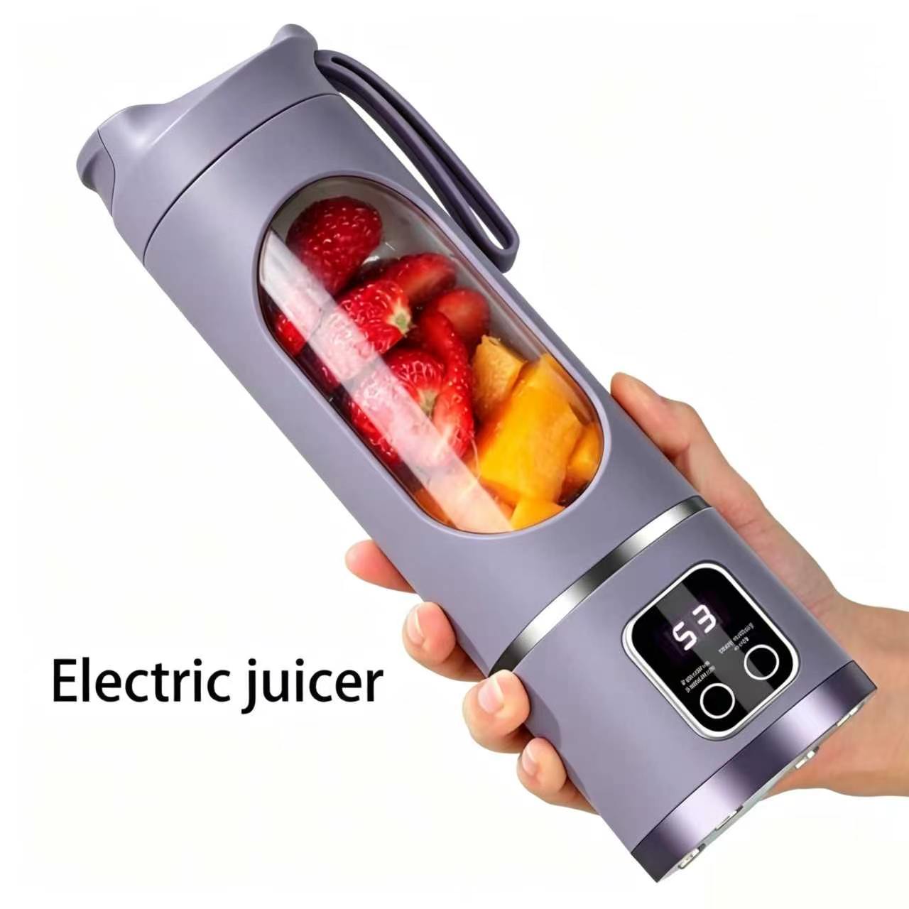 Portable USB Blender with LED Display - Perfect for Smoothies & Juices.