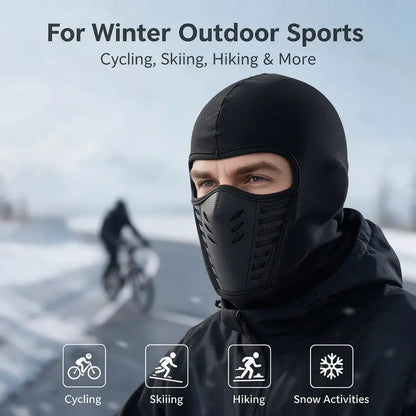 🎗️🌸Unisex Fleece Full Face Balaclava Ski Mask - Windproof, Anti-Haze, Soft Sports & Outdoor Hat