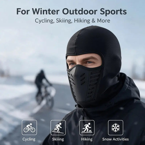 🎗️🌸Unisex Fleece Full Face Balaclava Ski Mask - Windproof, Anti-Haze, Soft Sports & Outdoor Hat