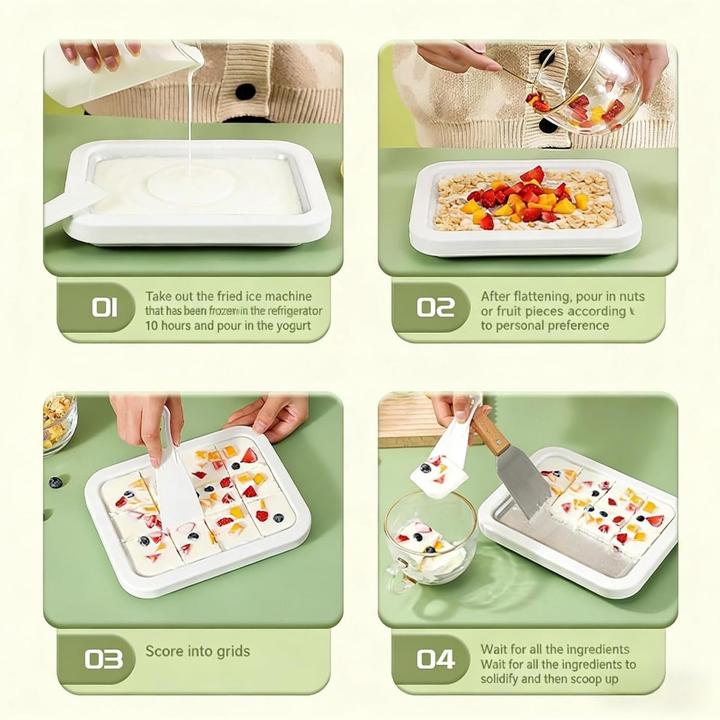 📦Buy 2 Get Free Shipping🎁DIY Rolled Ice Cream Maker – Turn Any Kitchen Into a Dessert Studio