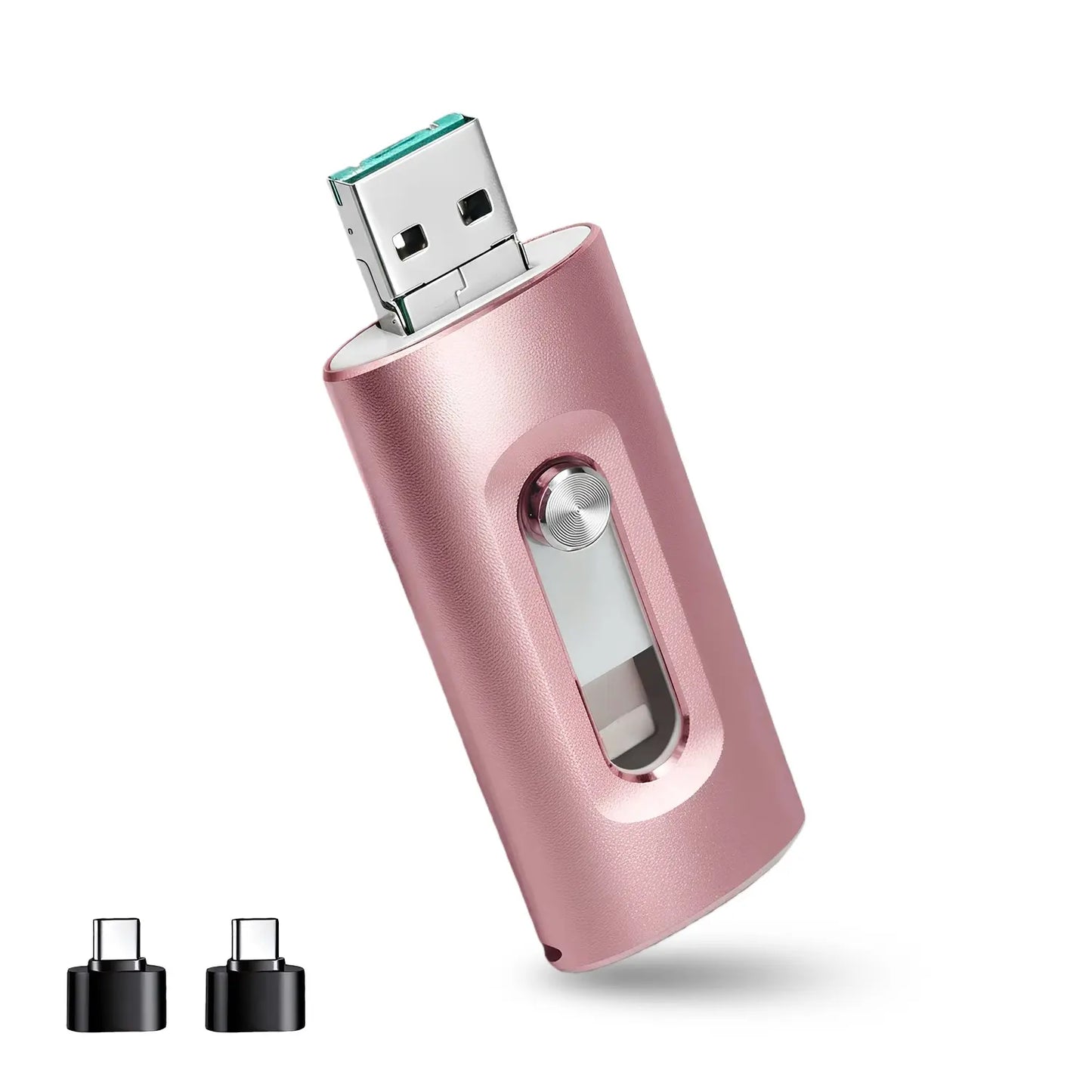 📱 4-in-1 USB Flash Drive for Phone & Computer – High-Speed Photo Backup & Multi-Port Memory Stick