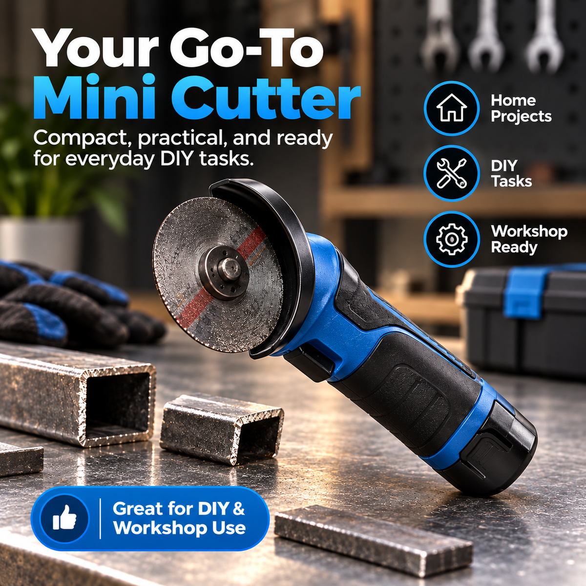 Mini Cordless Metal Cut-Off Tool – Compact Cutter for DIY Repairs