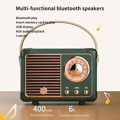 🔥Flash Sale: 50% OFF🎁Portable Retro Bluetooth Speaker with Rechargeable Battery