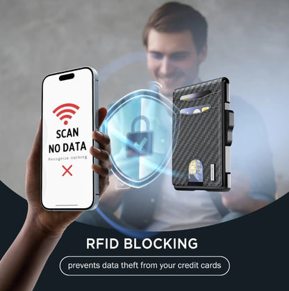 ⚡Hot Sales 49% OFF🔥Pop-Up Aluminum Wallet for Men – RFID Blocking, Slim Leather Front Pocket, Cash Slot & ID Window, Gift Box Included