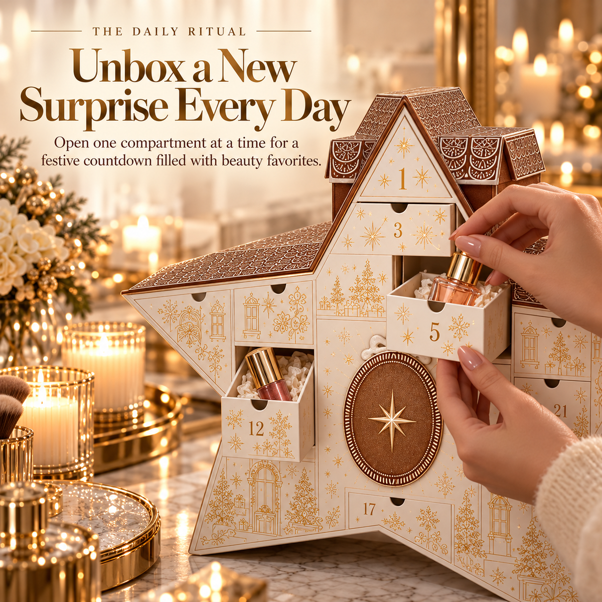 💄Starry Beauty Advent Calendar – 24 Days of Beauty Surprises & Holiday Gift Set