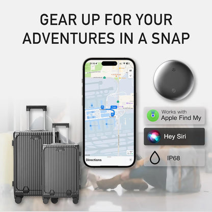 2-Pack Air Tracker Tags Works with Apple Find My (iOS Only) for Worldwide Tracking