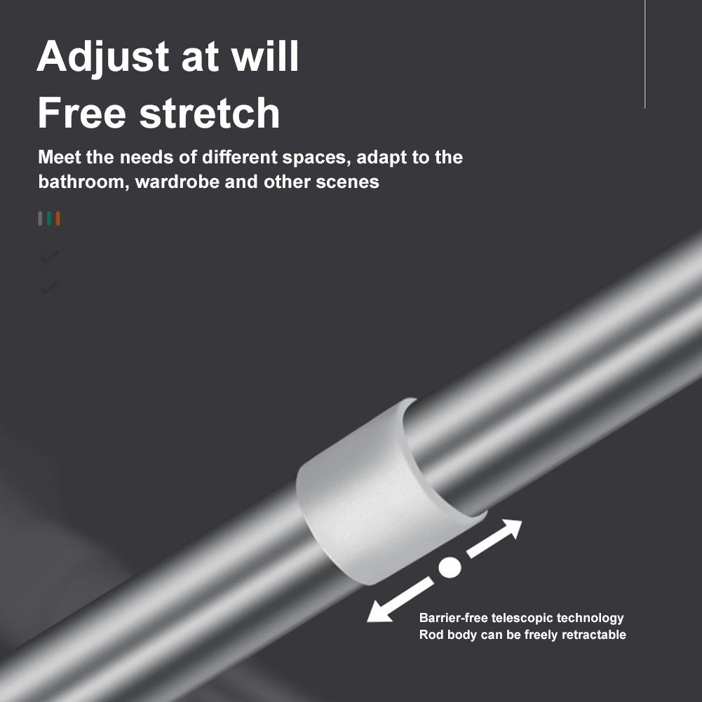 Drill-Free Adjustable Tension Rod – No Drilling, No Damage