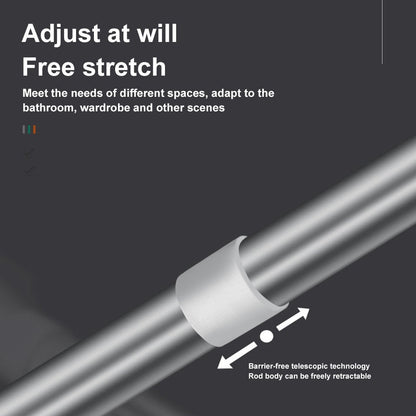 Drill-Free Adjustable Tension Rod – No Drilling, No Damage
