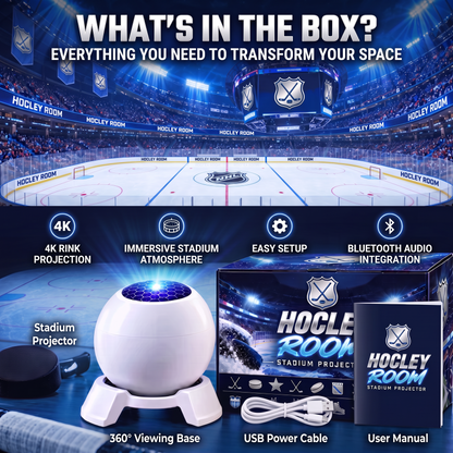 🏒 Hockey Stadium Room Projector – Rink Atmosphere