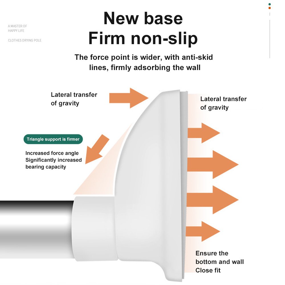 Drill-Free Adjustable Tension Rod – No Drilling, No Damage
