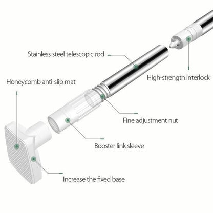 Drill-Free Adjustable Tension Rod – No Drilling, No Damage