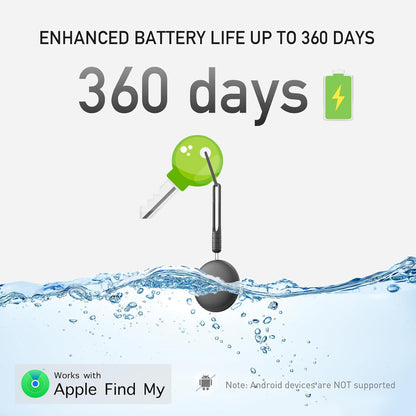 2-Pack Air Tracker Tags Works with Apple Find My (iOS Only) for Worldwide Tracking