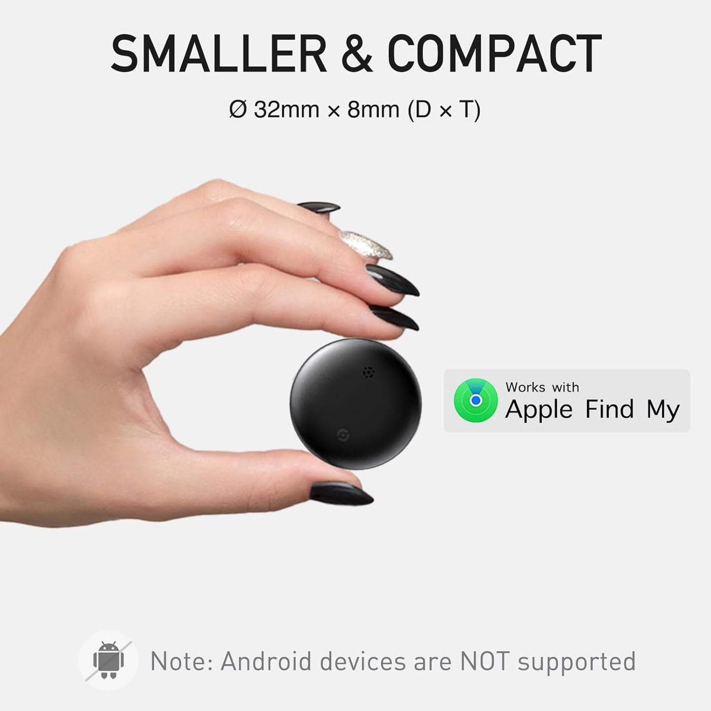 2-Pack Air Tracker Tags Works with Apple Find My (iOS Only) for Worldwide Tracking