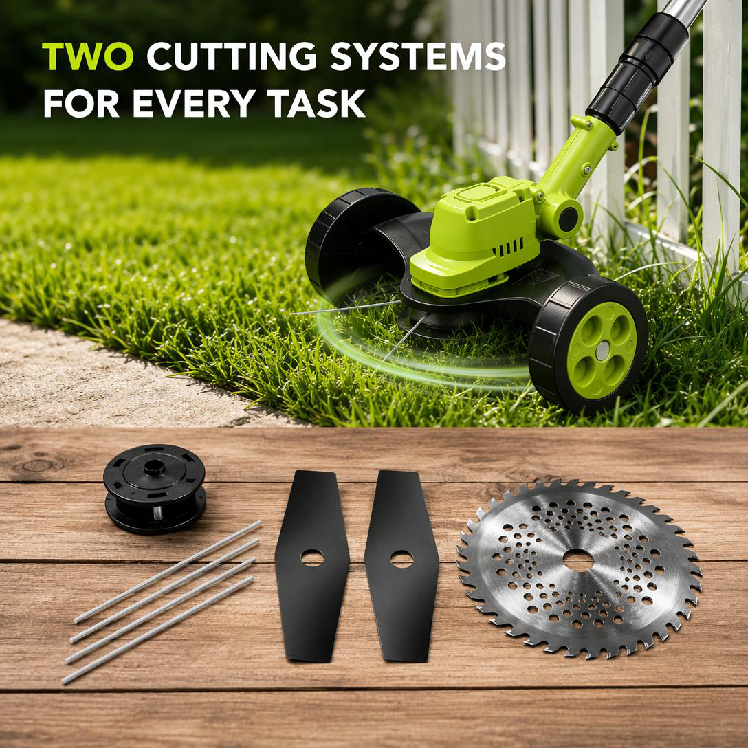 🌿21V Cordless 3-in-1 Grass Trimmer
