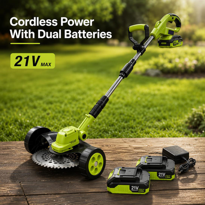 🌿21V Cordless 3-in-1 Grass Trimmer, Edger & Mini Mower