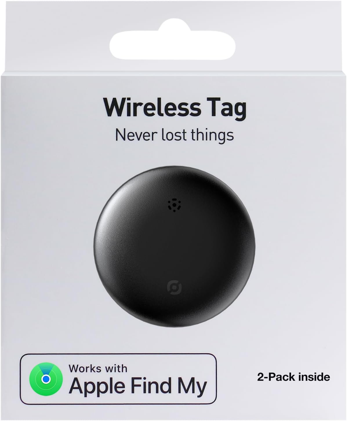 2-Pack Air Tracker Tags Works with Apple Find My (iOS Only) for Worldwide Tracking