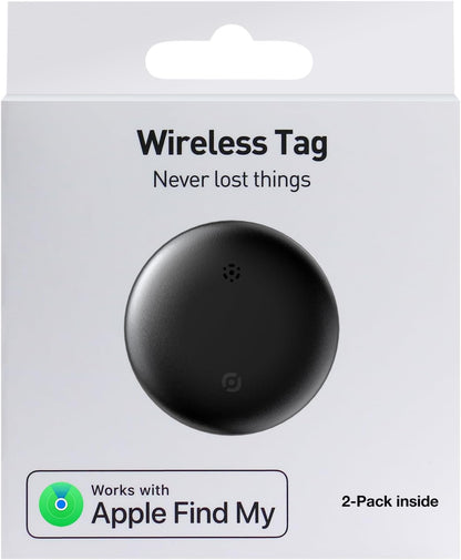 2-Pack Air Tracker Tags Works with Apple Find My (iOS Only) for Worldwide Tracking