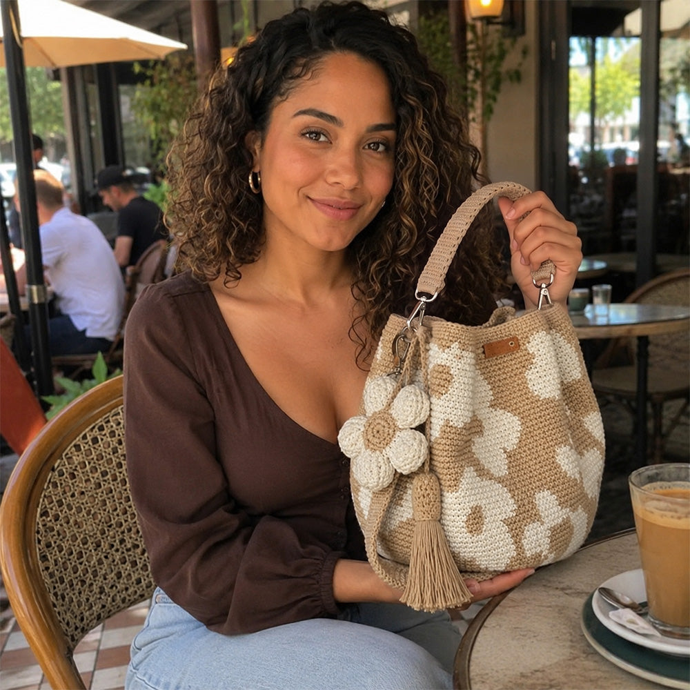 Handwoven Flower Bucket Bag🔥