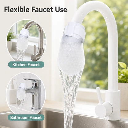 [Fits Faucets < 1"]cotton filter bags disposable Cotton Faucet Filter Bags with 5 fastening straps, Splash-Reducing Tap Water Sediment Filter Sock with Elastic Cuff for Kitchen & Bathroom Faucets
