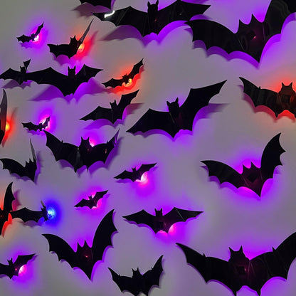 🔥🎃2026 Halloween Must-Have🦇: 3D Bat Light Decoration Set