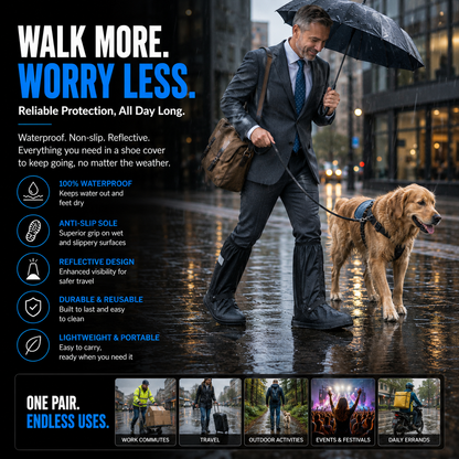 DryWalk Waterproof Shoe Covers | Anti-Slip Rain Shoe Protectors