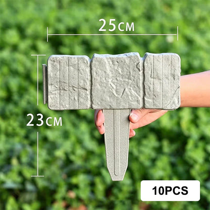 🪻Plastic Garden Retaining Fence – Flexible Stone-Look Lawn Edging🪻