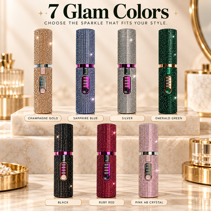 💎✨ Bling Rhinestone Mini Hair Straightener 💖🔥 Portable Hair Flat Iron for Bangs, Frizz & Quick Touch-Ups 🎀💇‍♀️ 7 Sparkling Colors