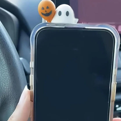 6-Piece Halloween Ghost Phone Buddies – Cute Phone Case Decorations
