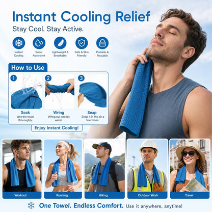 ✨⏰Last Day Buy 1 Get 1 Free❄💦Cold Sweat Towel You Can Use Anywhere, Anytime! Reusable Soft Absorbent Cooling Portable– US Ready!