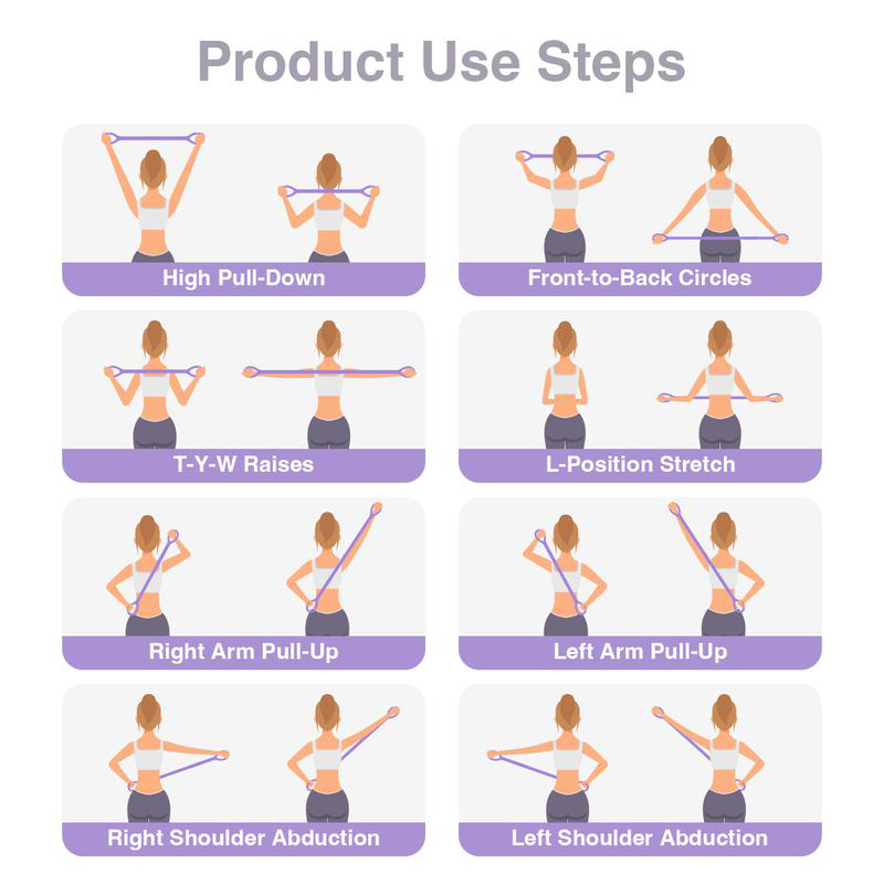 Tone Your Arms & Back in Just 10 Minutes a Day-A Lightweight Figure 8 Resistance Band Designed to Improve Posture, Build Strength, and Sculpt a Leaner Body Anywhere.