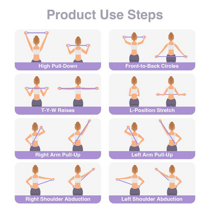 Tone Your Arms & Back in Just 10 Minutes a Day-A Lightweight Figure 8 Resistance Band Designed to Improve Posture, Build Strength, and Sculpt a Leaner Body Anywhere.