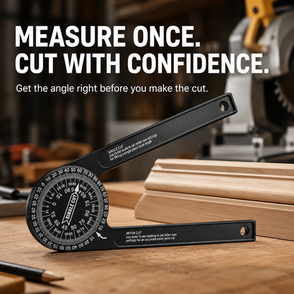 📐 360° Miter Saw Angle Finder – Measure Once, Cut With Confidence