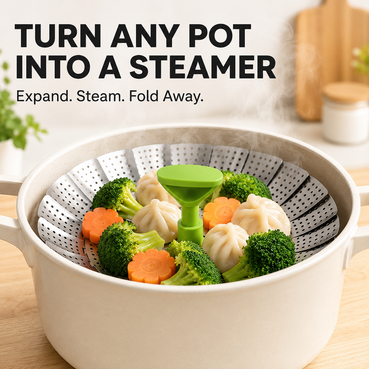 Expandable Steamer Basket – Turn Any Pot Into a Steamer